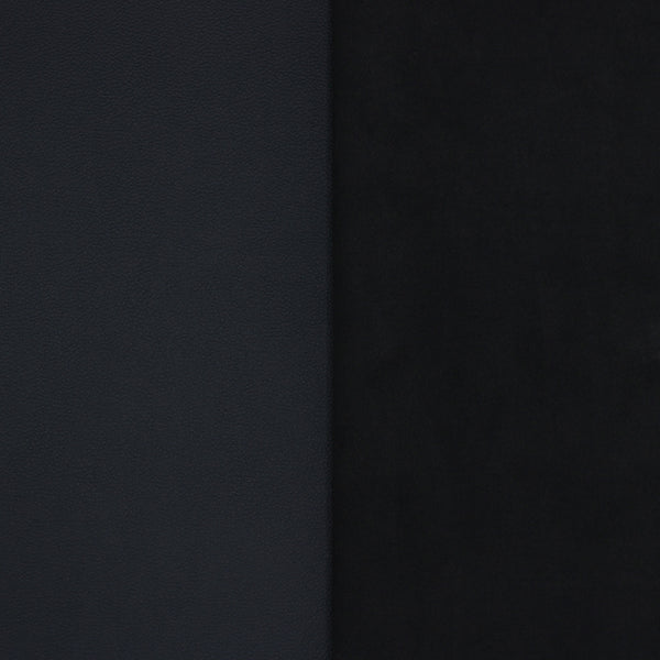 Black Synthetic Leather + Alcantara